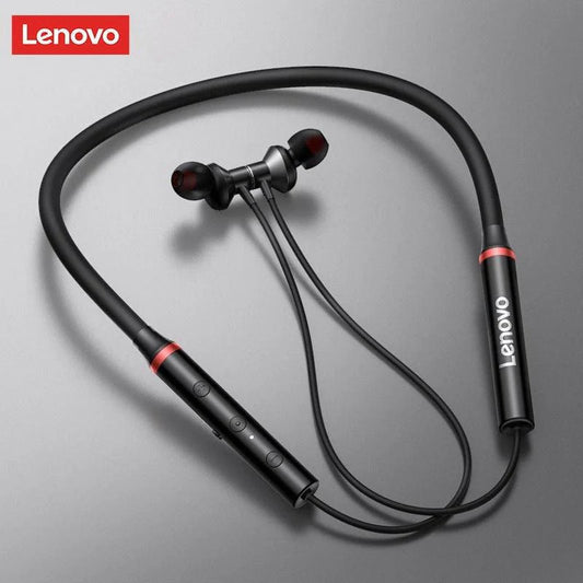 Lenovo - سماعات رأس لاسلكية حول الرقبة